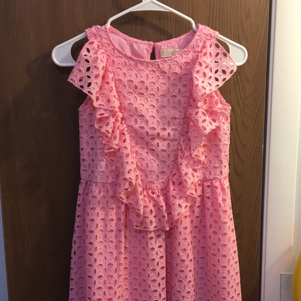 Zara Girls casual collection eyelet ruffled dress